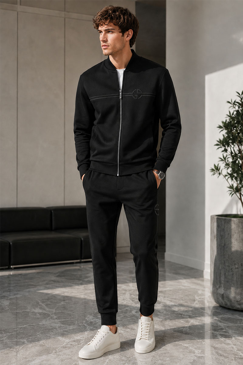 Emporio Armani EA7 Чёрные спортивные штаны 