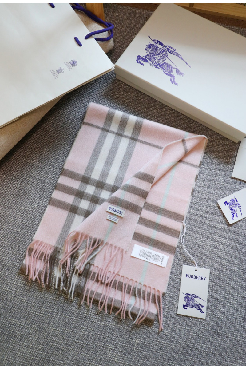 Burberry Шарф two-tone Check premium 168x30 см - Pink