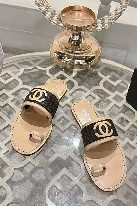 Женские кожаные шлёпанцы premium