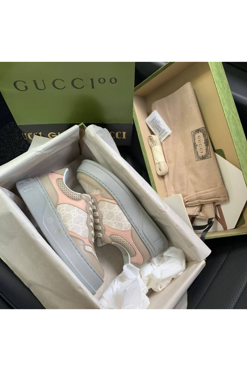 Gucci Женские кроссовки GG Chunky B - Beige / Grey