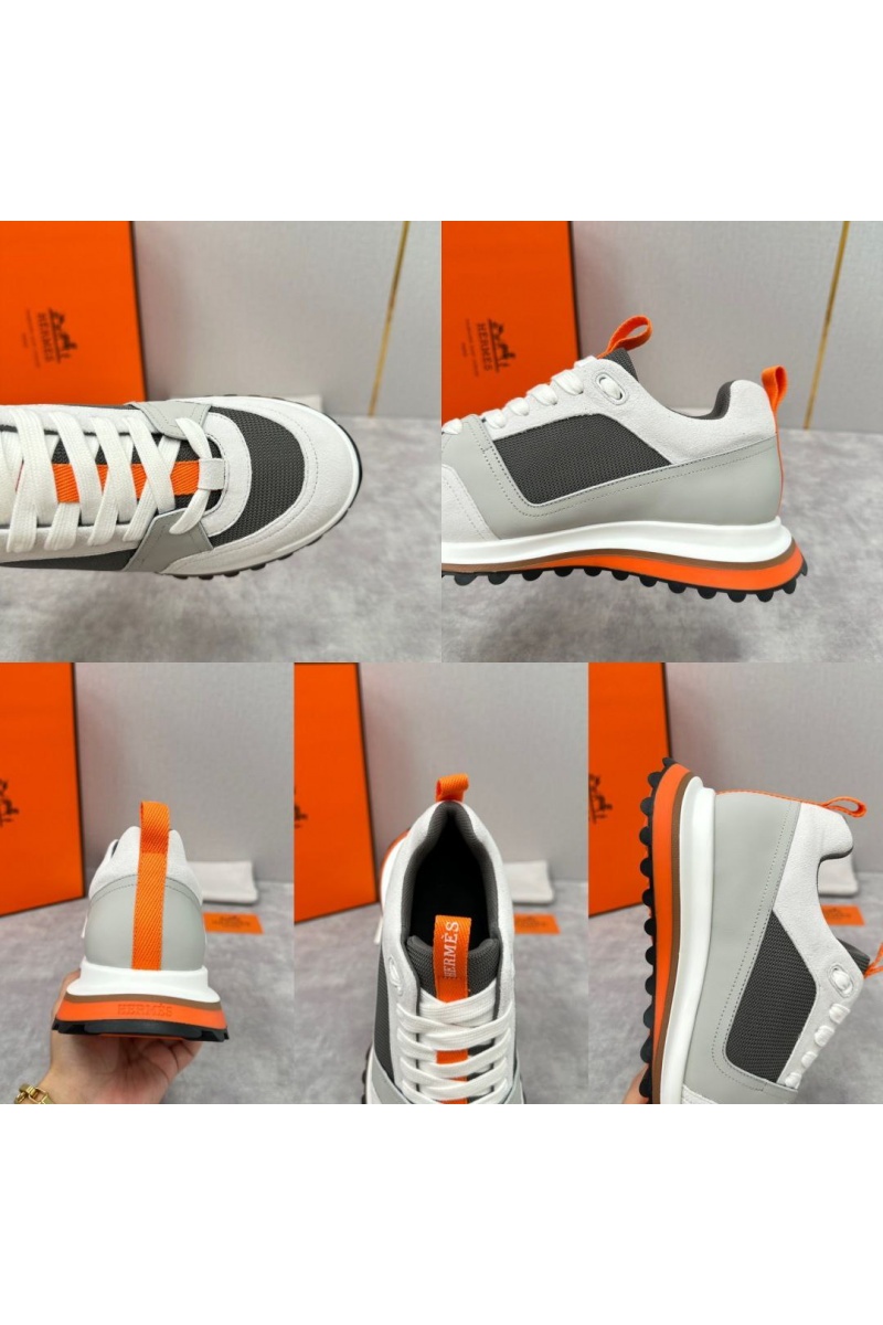 Hermes Мужские кроссовки Leader - White