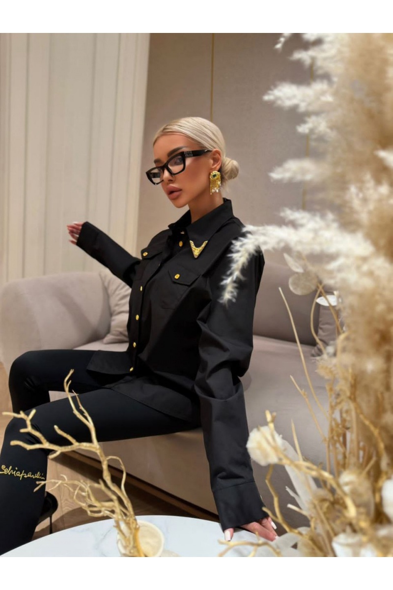 Schiaparelli Женская чёрная рубашка premium