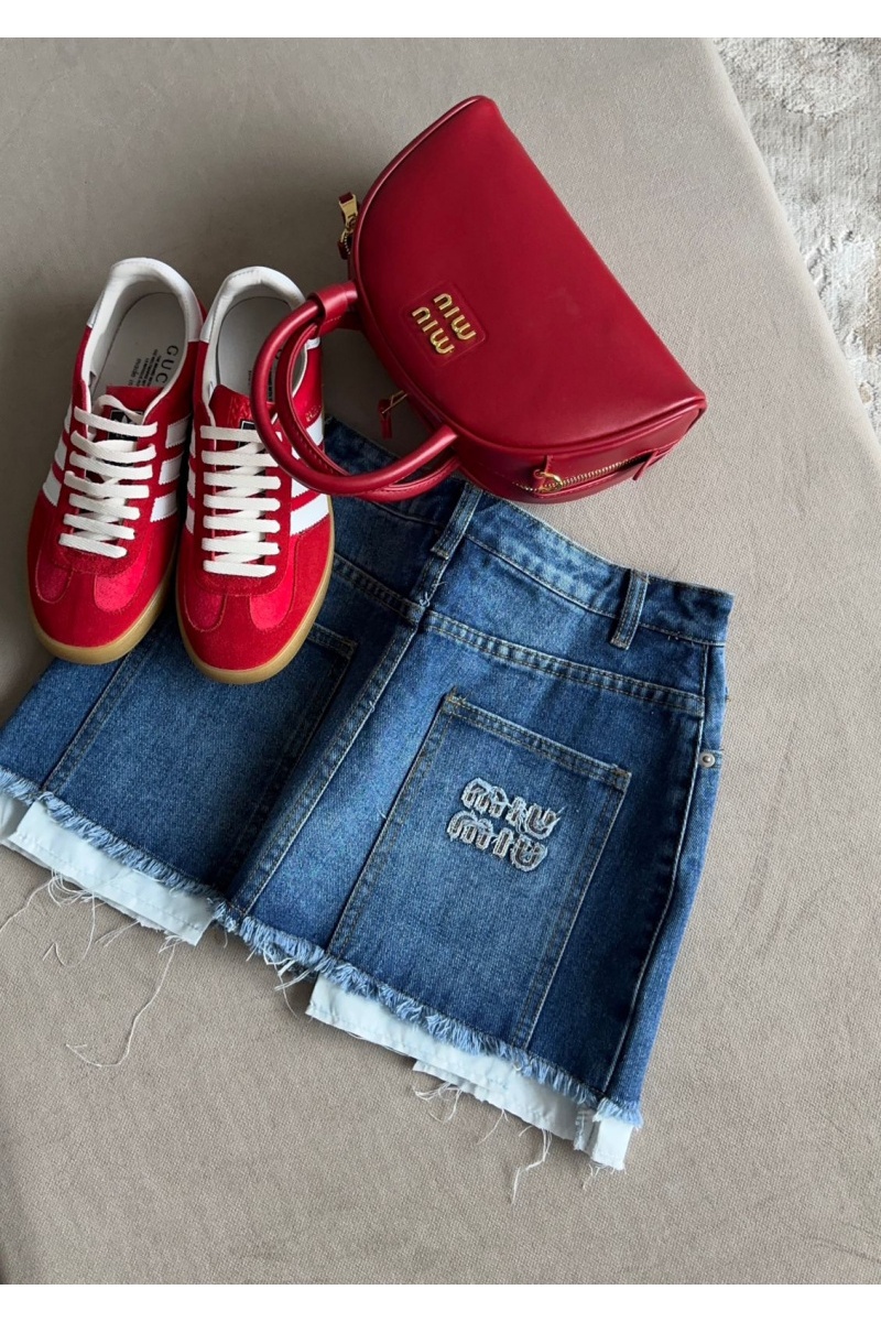 MIU MIU Женская джинсовая юбка 
