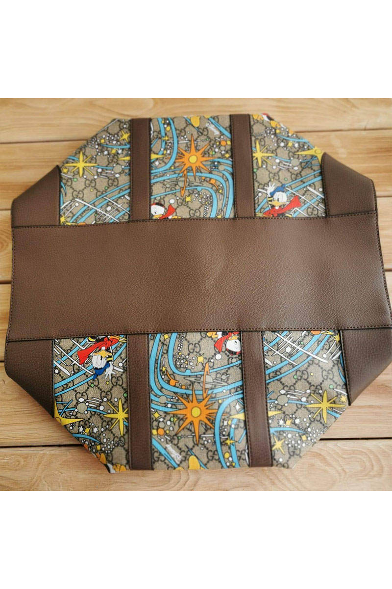 Gucci Дорожная кожаная сумка Disney GG Supreme 45x28 см