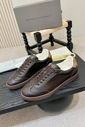Кожаные кроссовки low-top - Brown