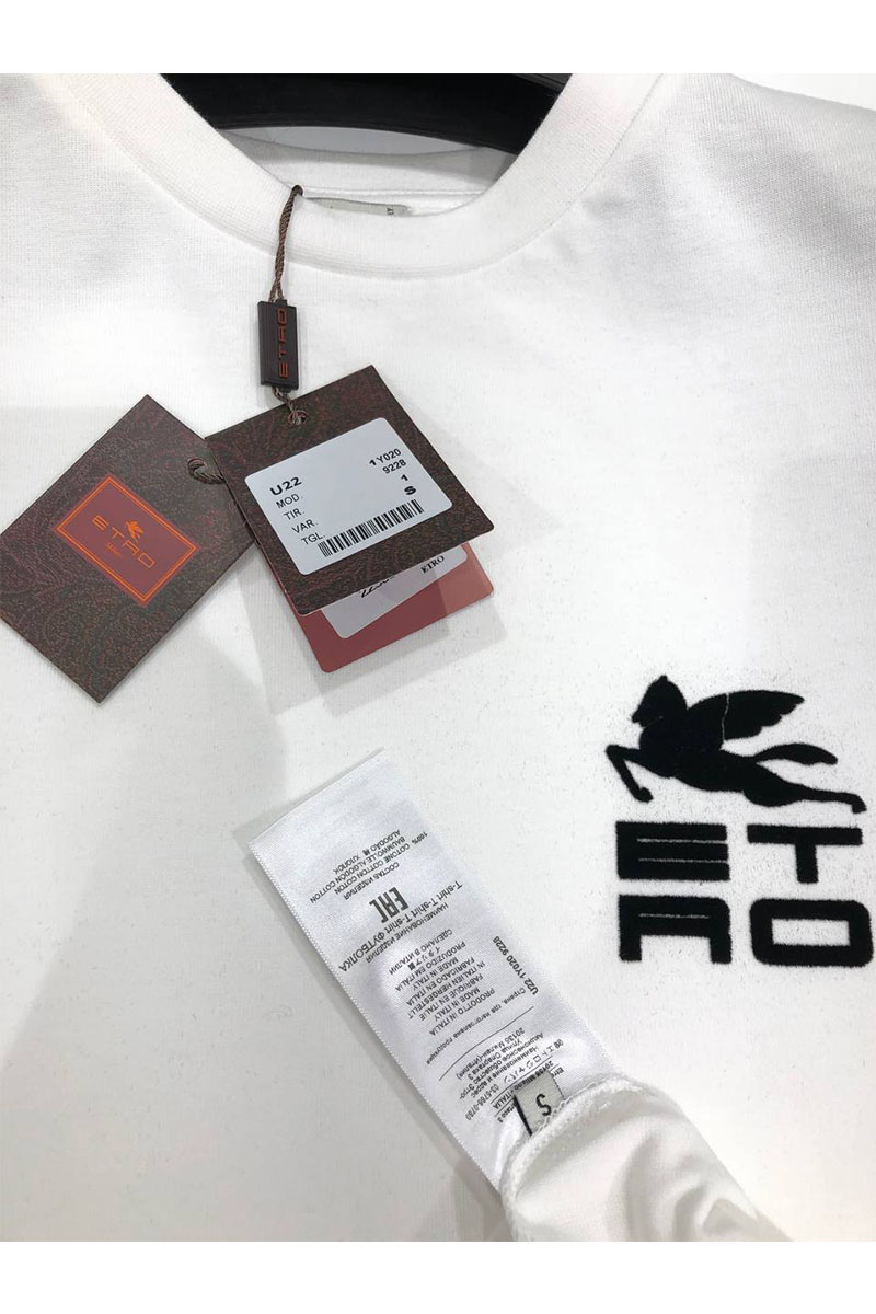 Etro Футболка белого цвета Pegasus