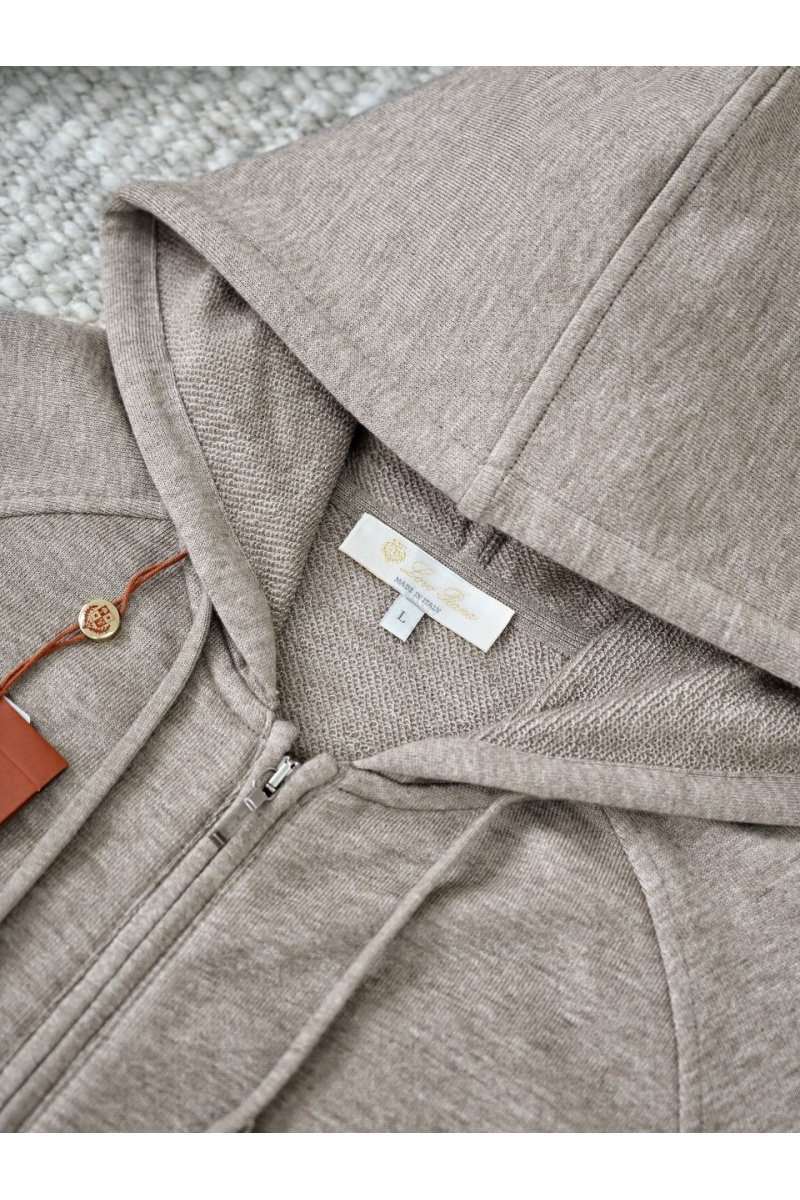 Loro Piana Бежевая кофта на молнии premium