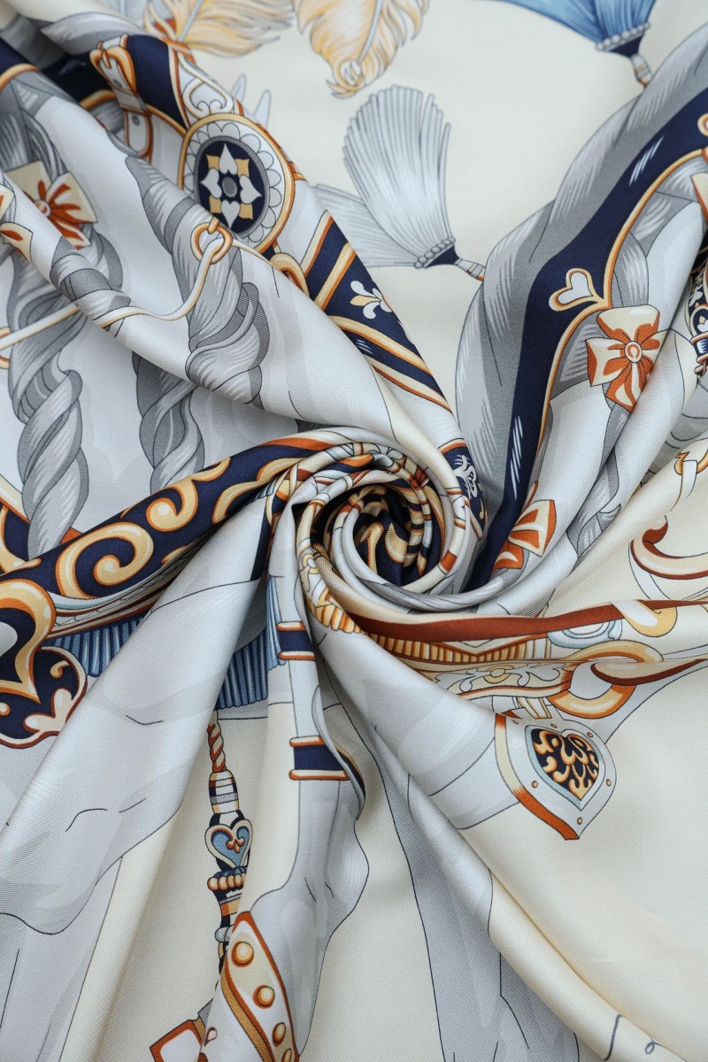 Hermes Платок Harnais de Coeur premium 87x88 см
