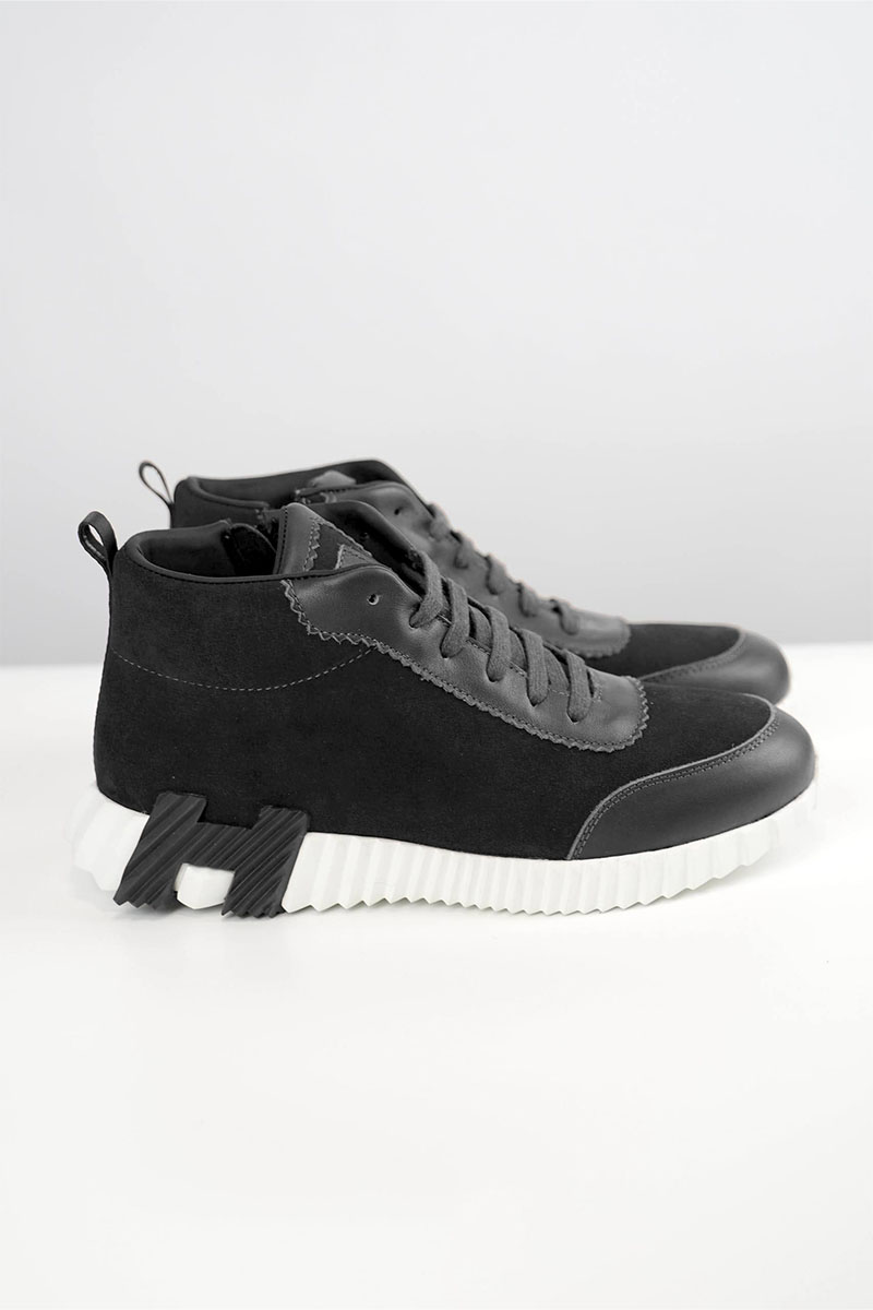 Hermes Кроссовки с мехом Bouncing high-top - Grey