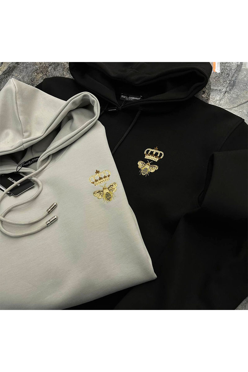Dоlсе & Gаbbаnа Чёрное худи Bee Crown embroidery