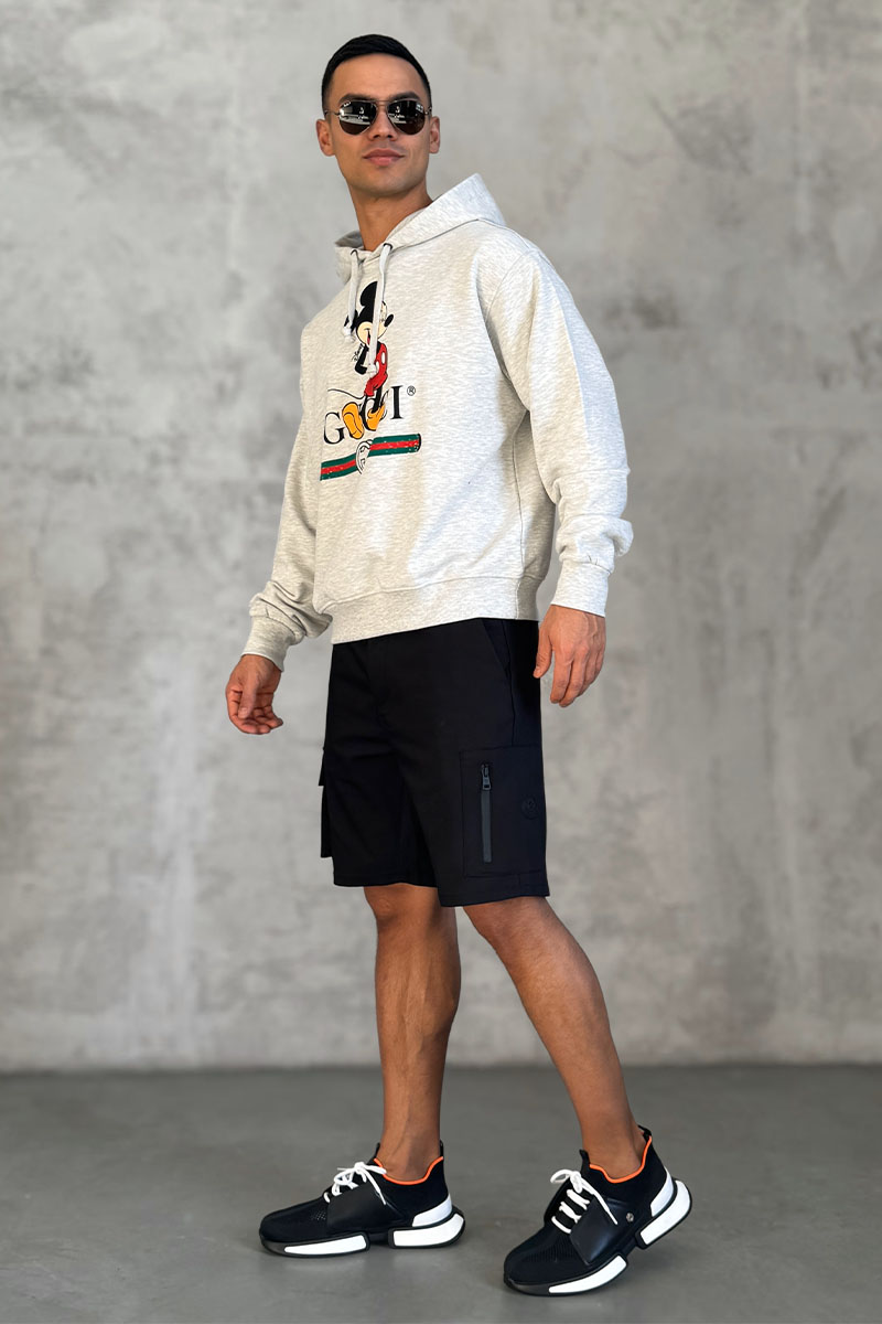 Gucci Серое оверсайз худи Disney "Mickey Mouse"