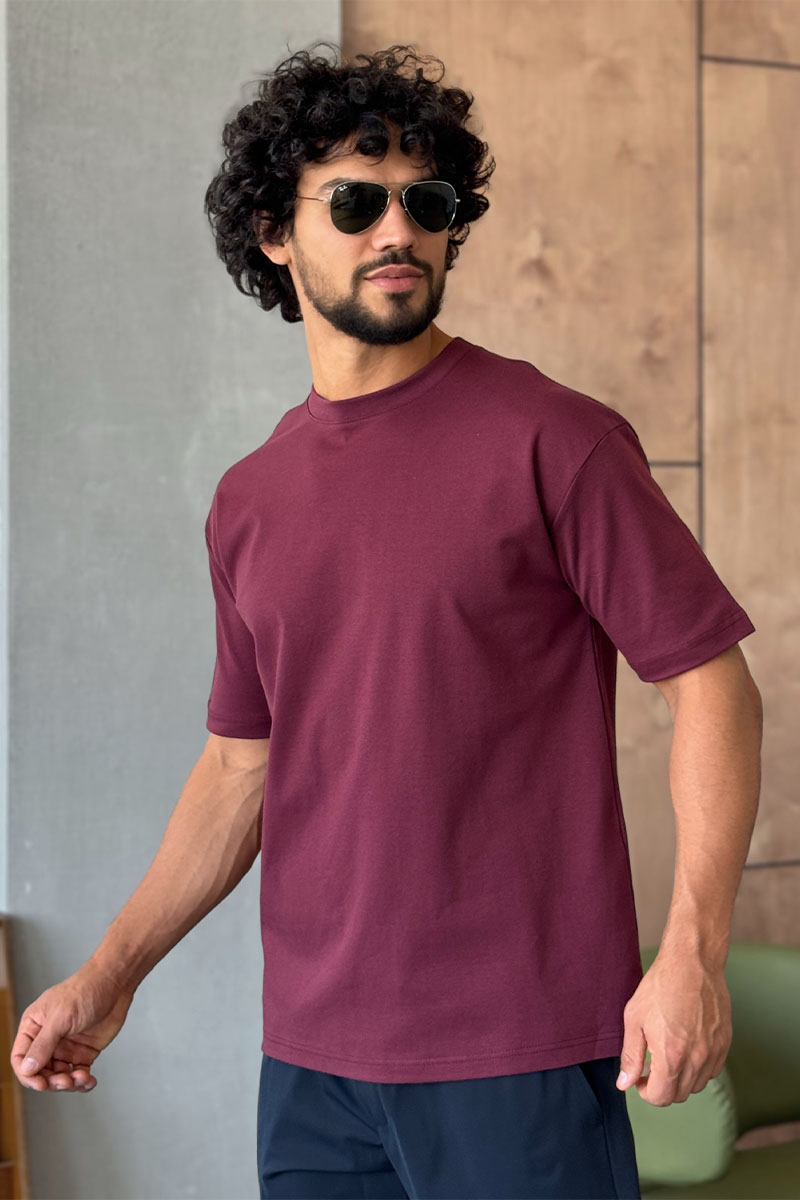 Y-3 Yohji Yamamoto Мужская бордовая футболка 