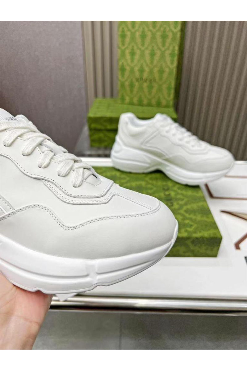 Gucci Кожаные кроссовки Rhyton - White