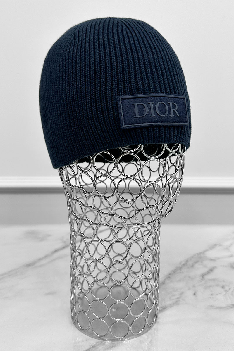 Dior Мужская шапка тёмно-синего цвета