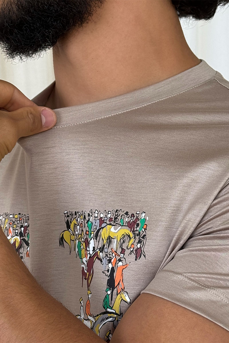 Hermes Мужская футболка Premium - Beige
