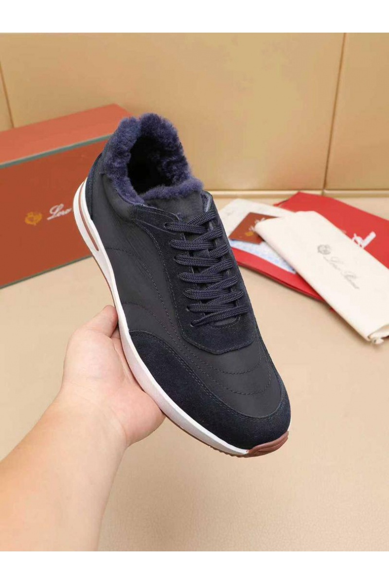Loro Piana Кроссовки с мехом Week End Walk Evo 