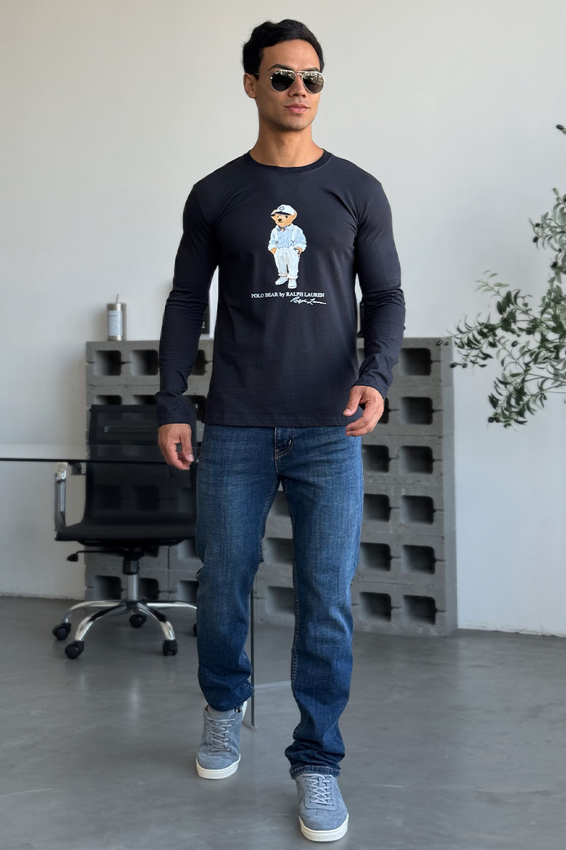 Polo Ralph Lauren Мужской лонгслив "Bear" - Navy