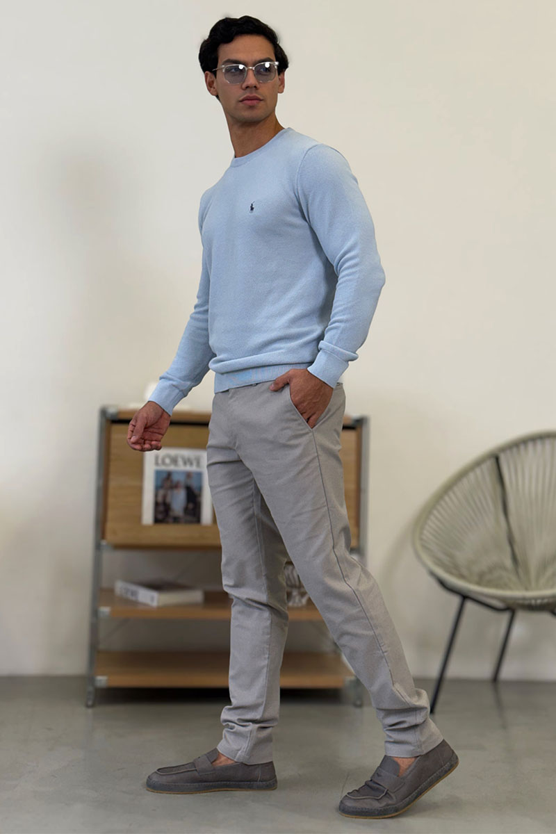 Hugо Воss Мужские брюки светло-серого цвета