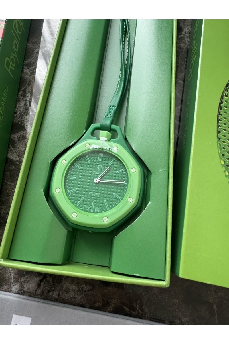Designer Clothing Часы Audemars Piguet × Swatch Royal Pop Green Eight premium