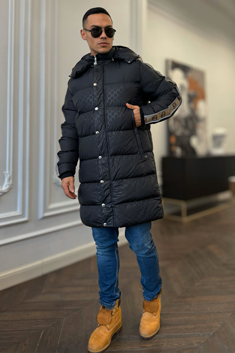 Gucci Мужская чёрная парка GG Monogram