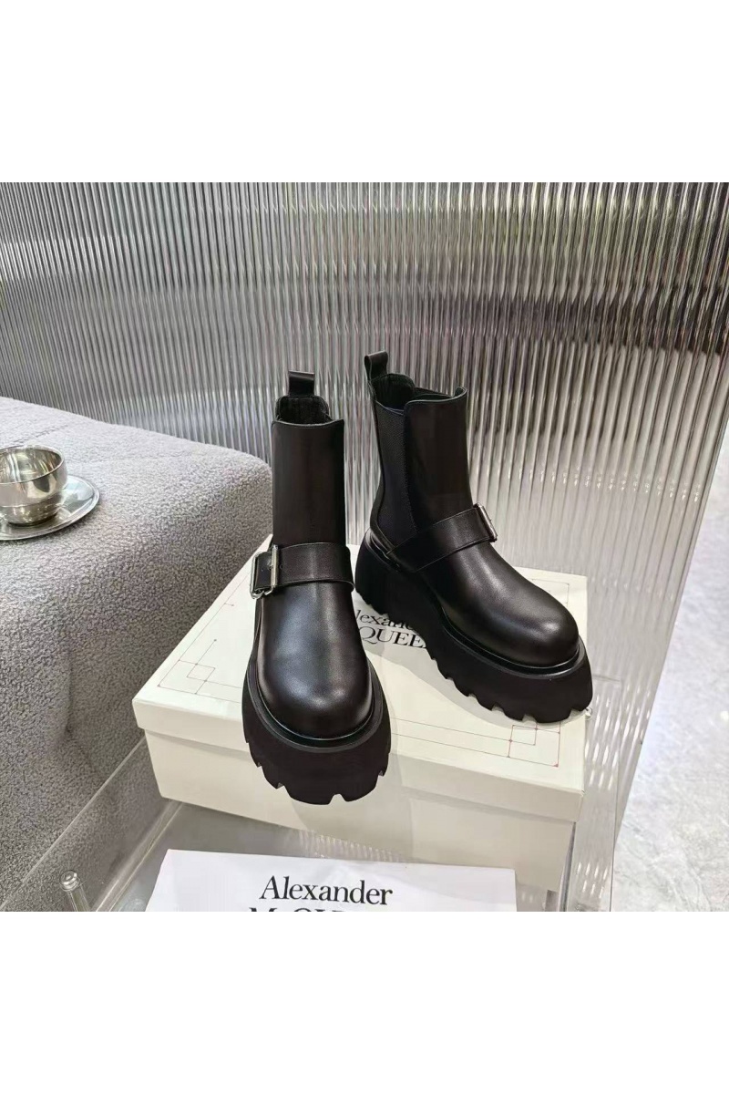 Alexander McQueen  Женские кожаные ботинки 
