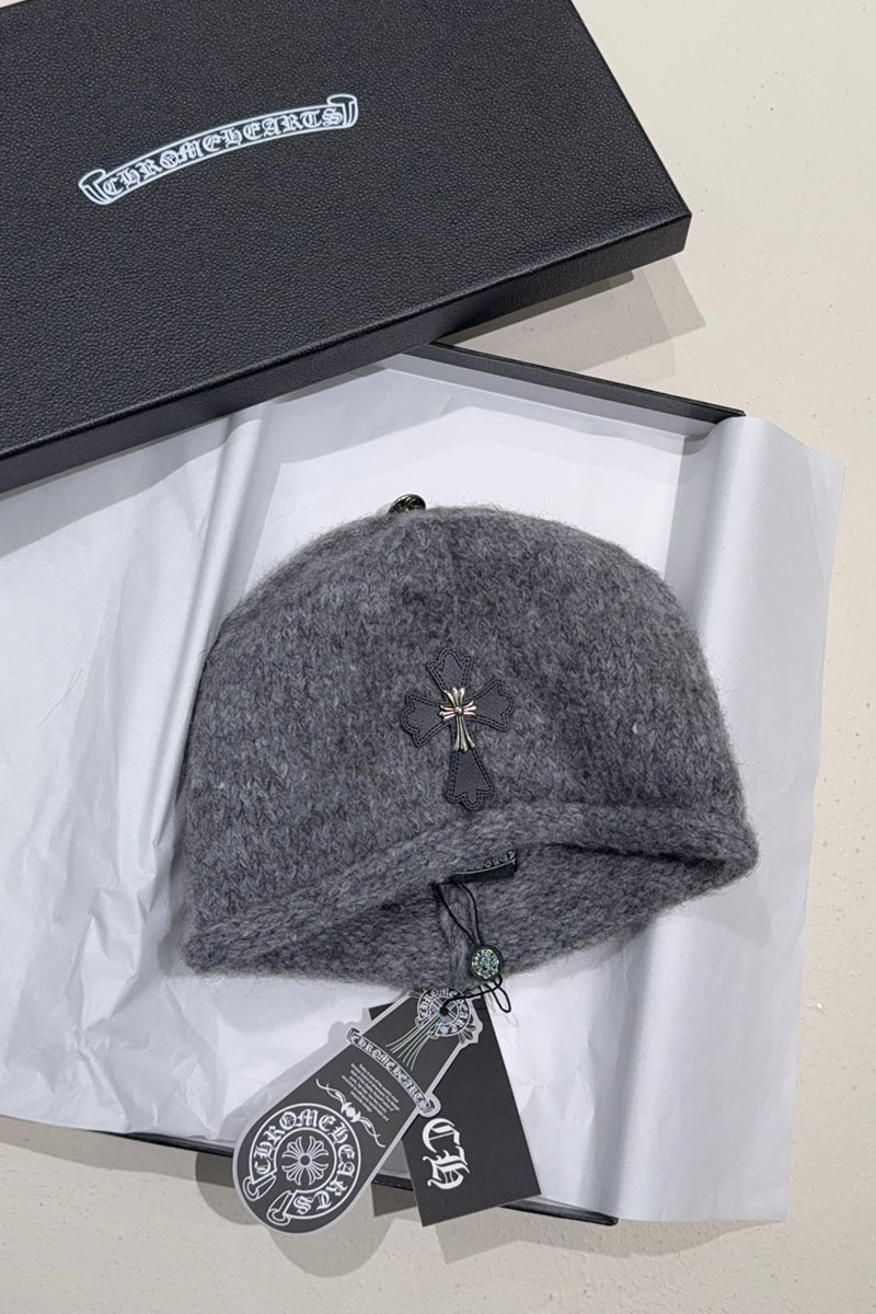 Chrome Hearts Шапка серого цвета 