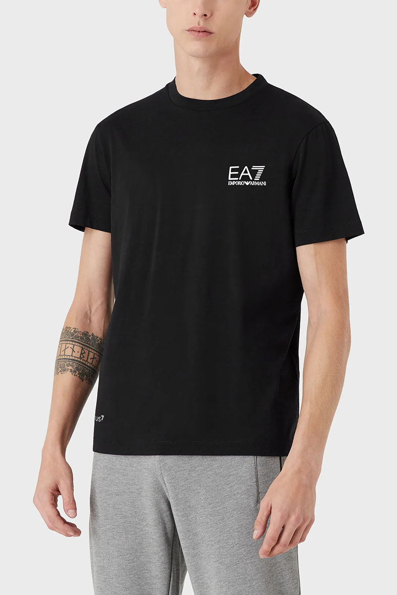 Emporio Armani EA7 Мужская чёрная футболка