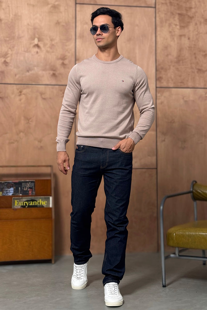Loro Piana Мужские джинсы тёмно-синего цвета regular fit