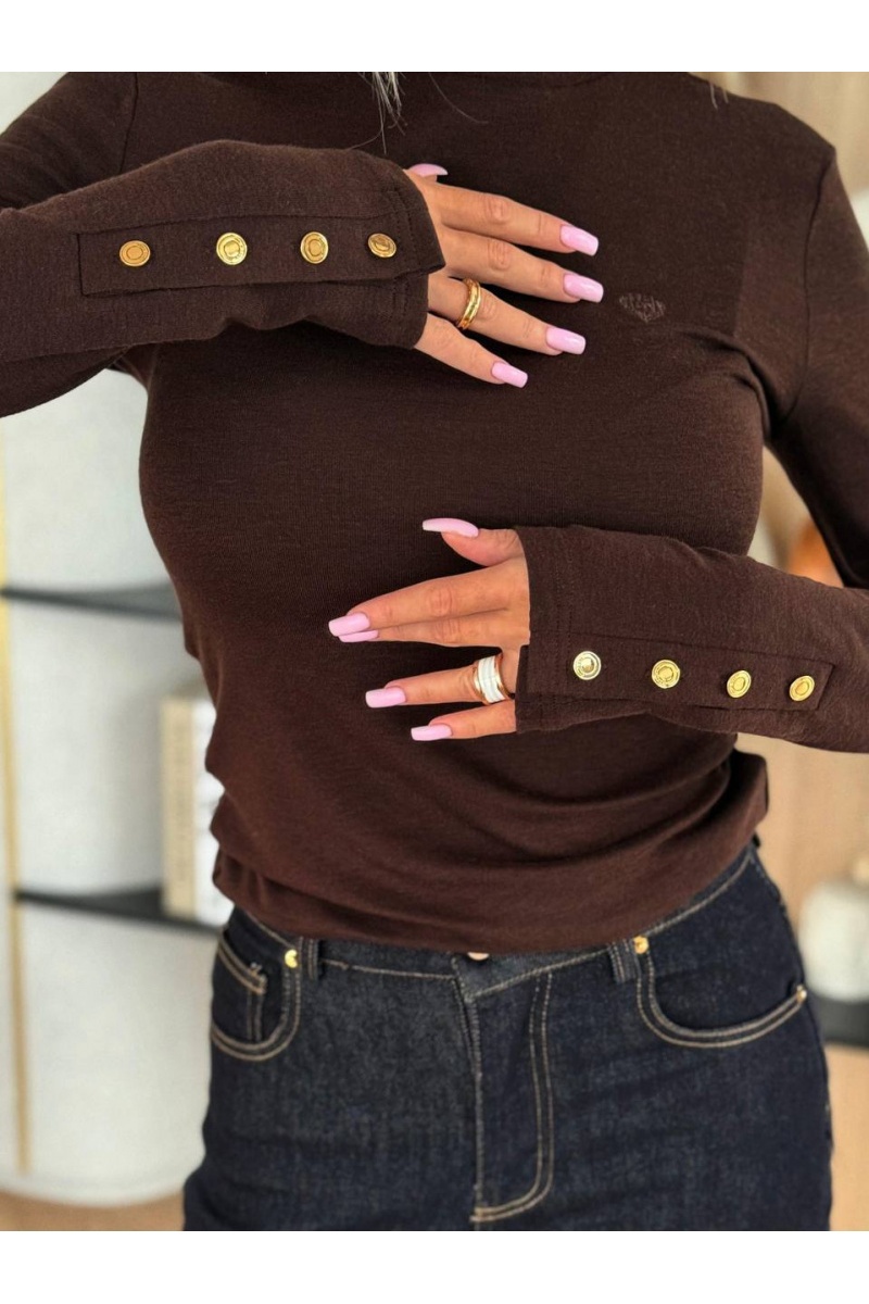 Loro Piana Женский базовый лонгслив Premium - Brown