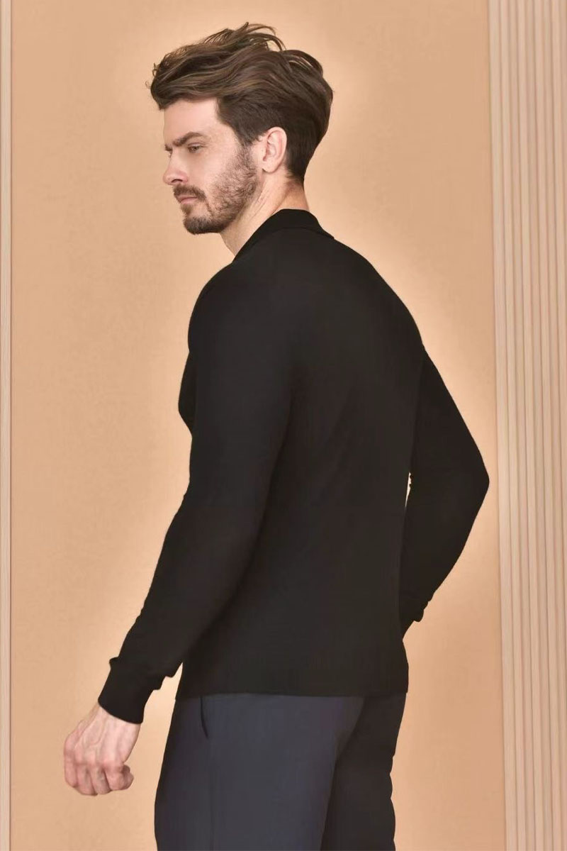 Loro Piana Поло с длинным рукавом Premium - Black