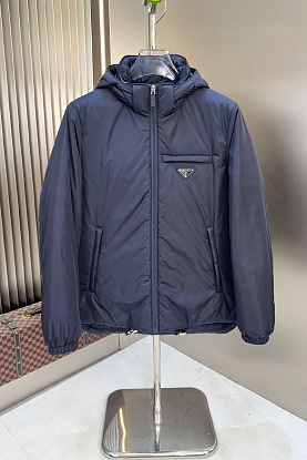 Мужской пуховик logo-plaque - Navy