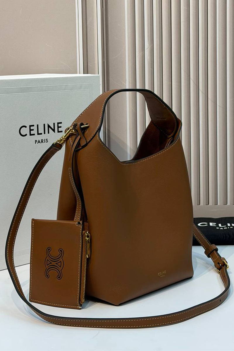 Celine Кожаная сумка Small Hobo premium 18x31x6 см