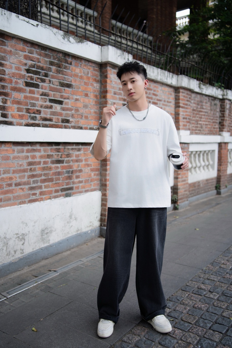 Chrome Hearts Белая оверсайз футболка Premium
