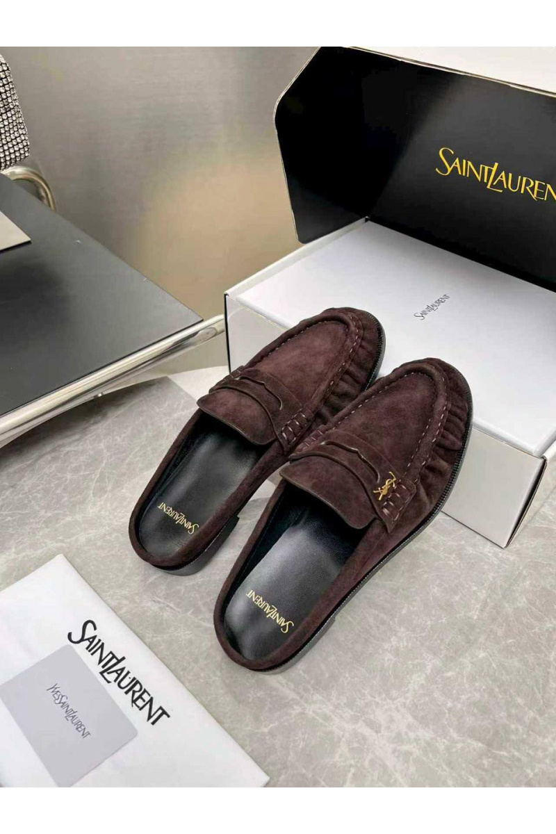Yves Saint Laurent Женские замшевые мюли premium