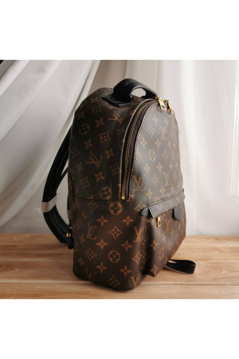 Lоuis Vuittоn Женский кожаный рюкзак Palm Springs MM 35x27 см