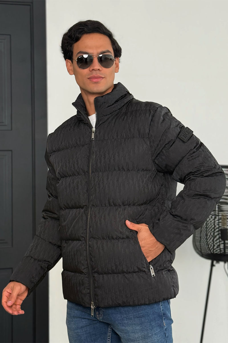 Dior Чёрная мужская куртка Oblique Technical Jacquard