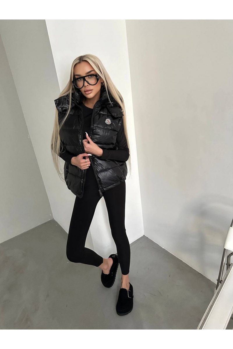 Moncler Женский чёрный жилет