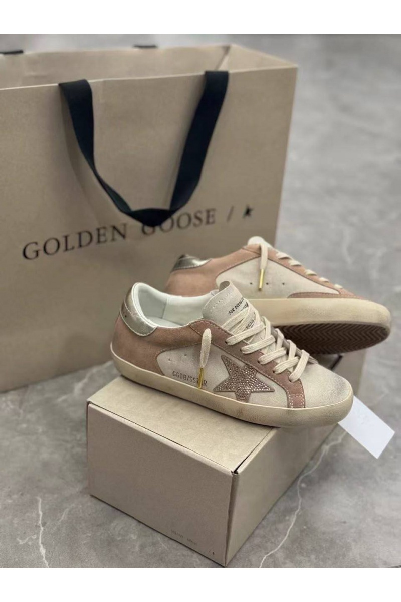 Designer Clothing Женские кожаные кроссовки Golden Goose Super Star premium