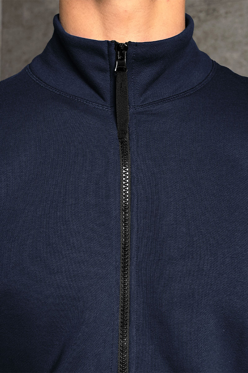 Stone Island Кофта тёмно-синего цвета Zip-Up Compass-patch