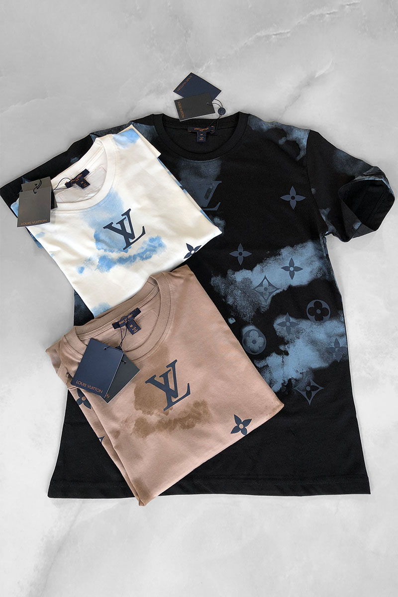 Lоuis Vuittоn Мужская футболка Monogram tie-dye - Black