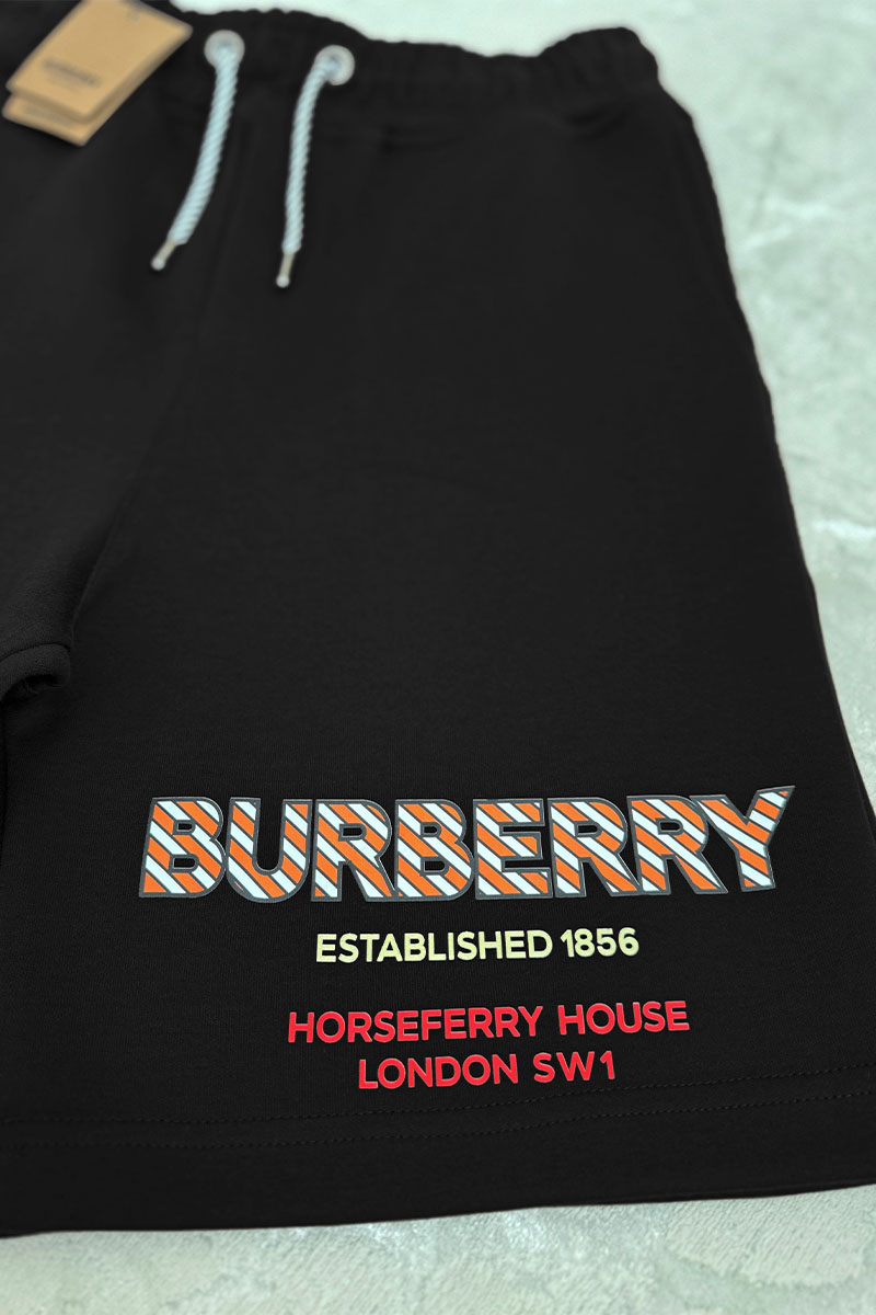 Burberry Мужские шорты Horseferry logo - Black 