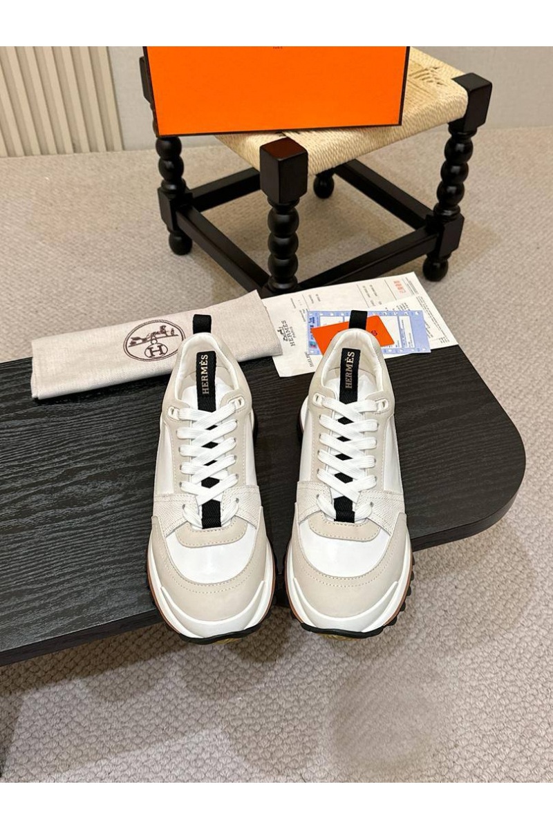 Hermes Мужские кроссовки Leader - White