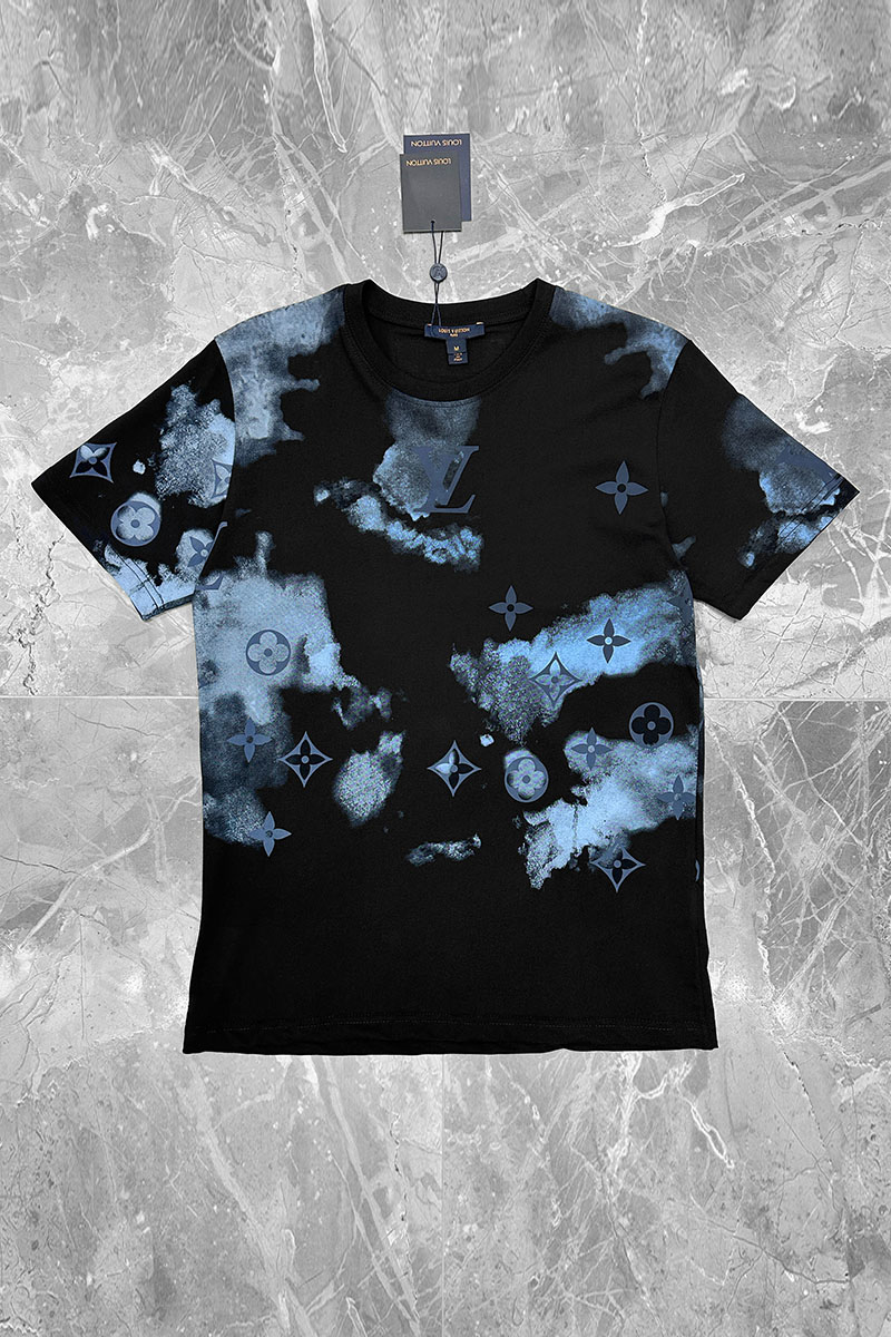Lоuis Vuittоn Мужская футболка Monogram tie-dye - Black
