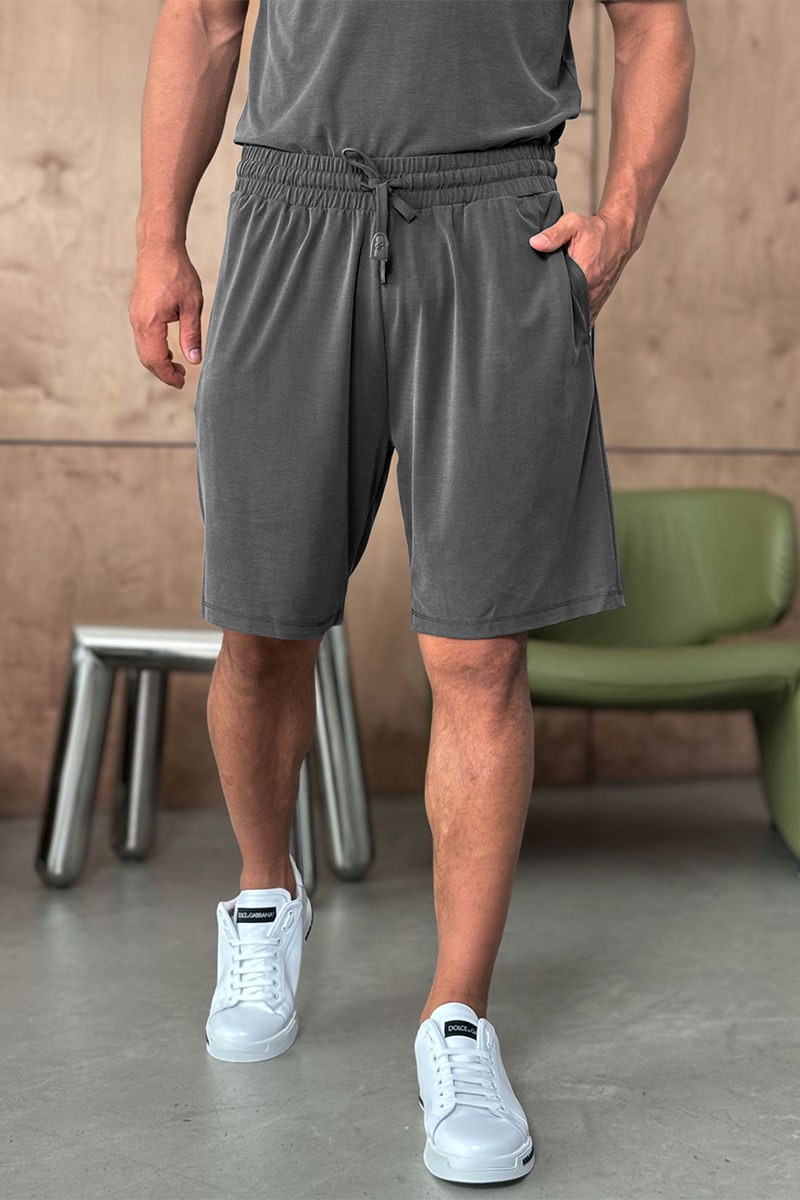 Brioni Мужские шорты серого цвета 