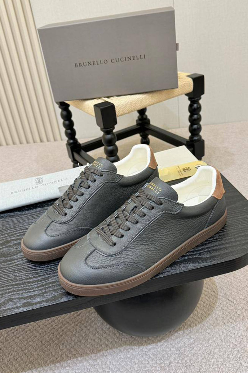 Brunеllо Сuсinеlli Кожаные кроссовки low-top - Grey