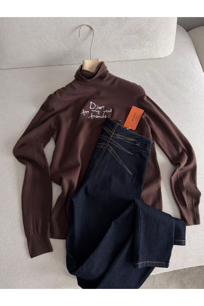 Designer Clothing Женские джинсы Alaia premium - Navy