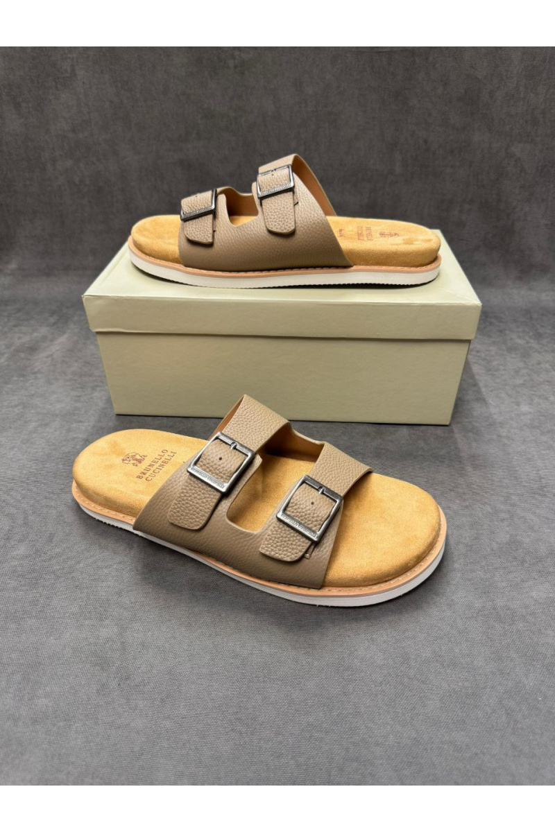 Brunеllо Сuсinеlli Кожаные шлёпанцы Urban - Beige
