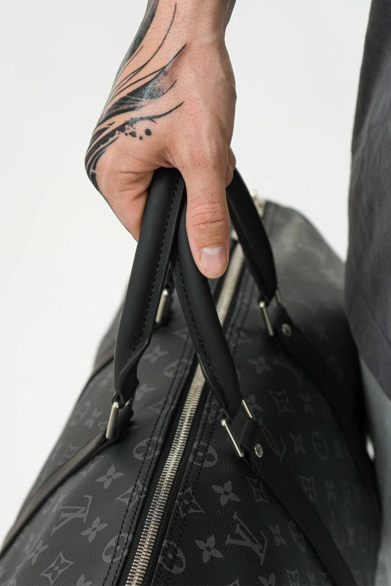 Lоuis Vuittоn Дорожная сумка Keepall Monogram Eclipse 45x27 см