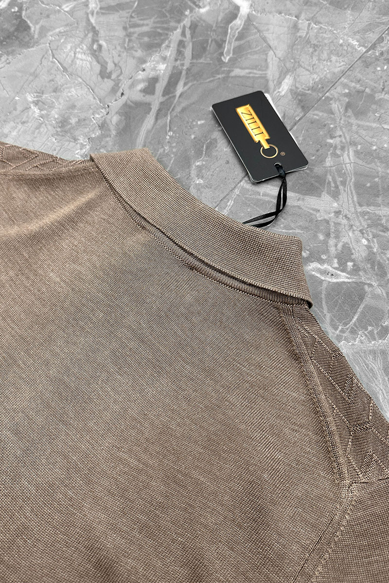 Zilli Поло с длинным рукавом zip-up - Beige