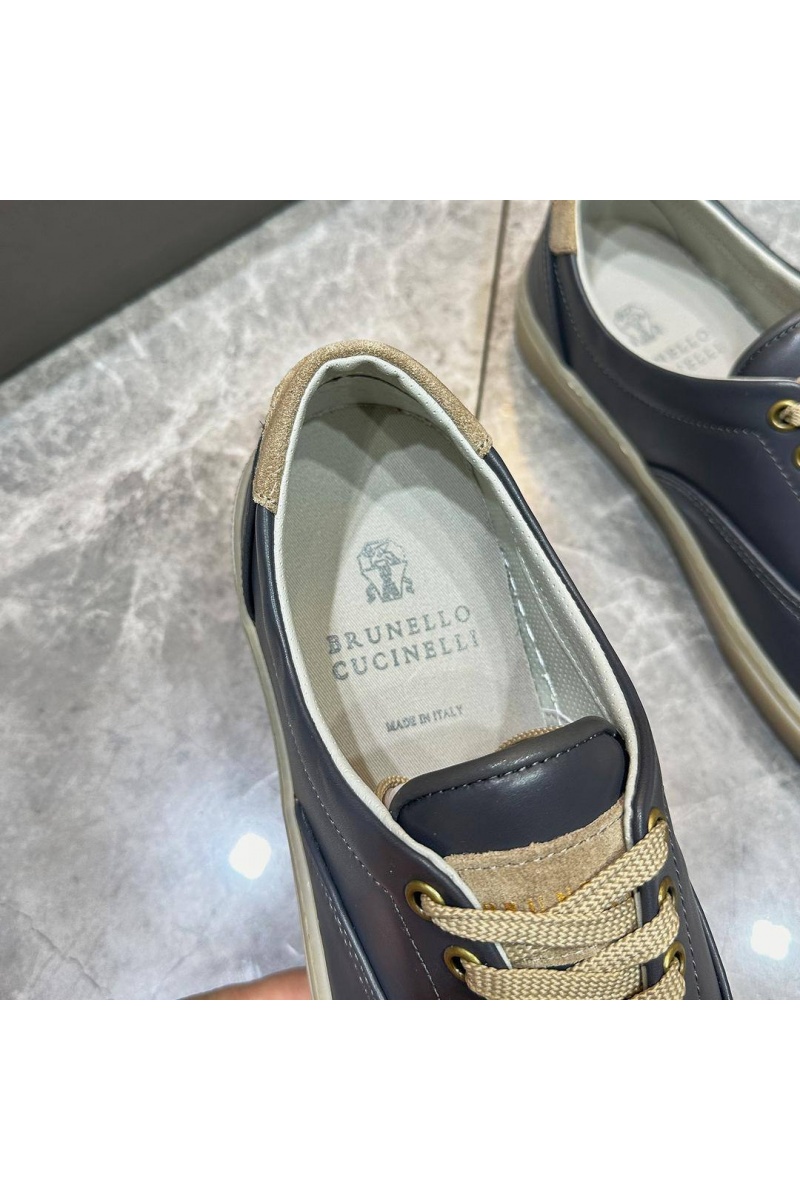Brunеllо Сuсinеlli Кожаные кеды Sail low-top - Grey
